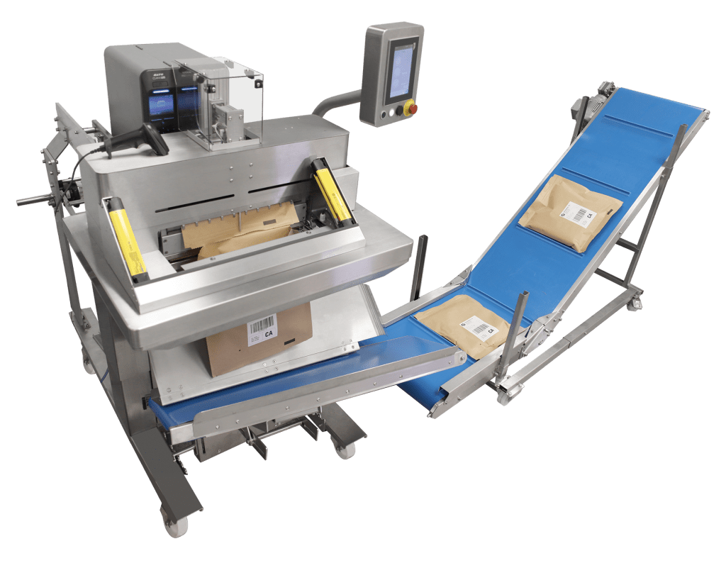 R3200 Fulfillment Bagger shown with options including a stainless steel frame