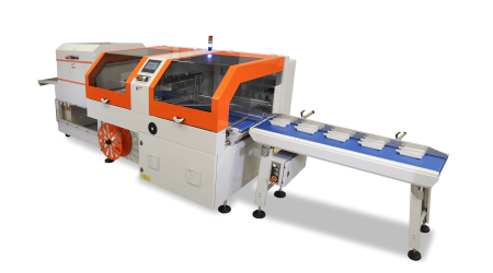 The 6750EL uses center-folded film and may be used  this sealer may be used for shrink wrapping (used with a tunnel) or for poly bagging various single products or groups of products into a single package.